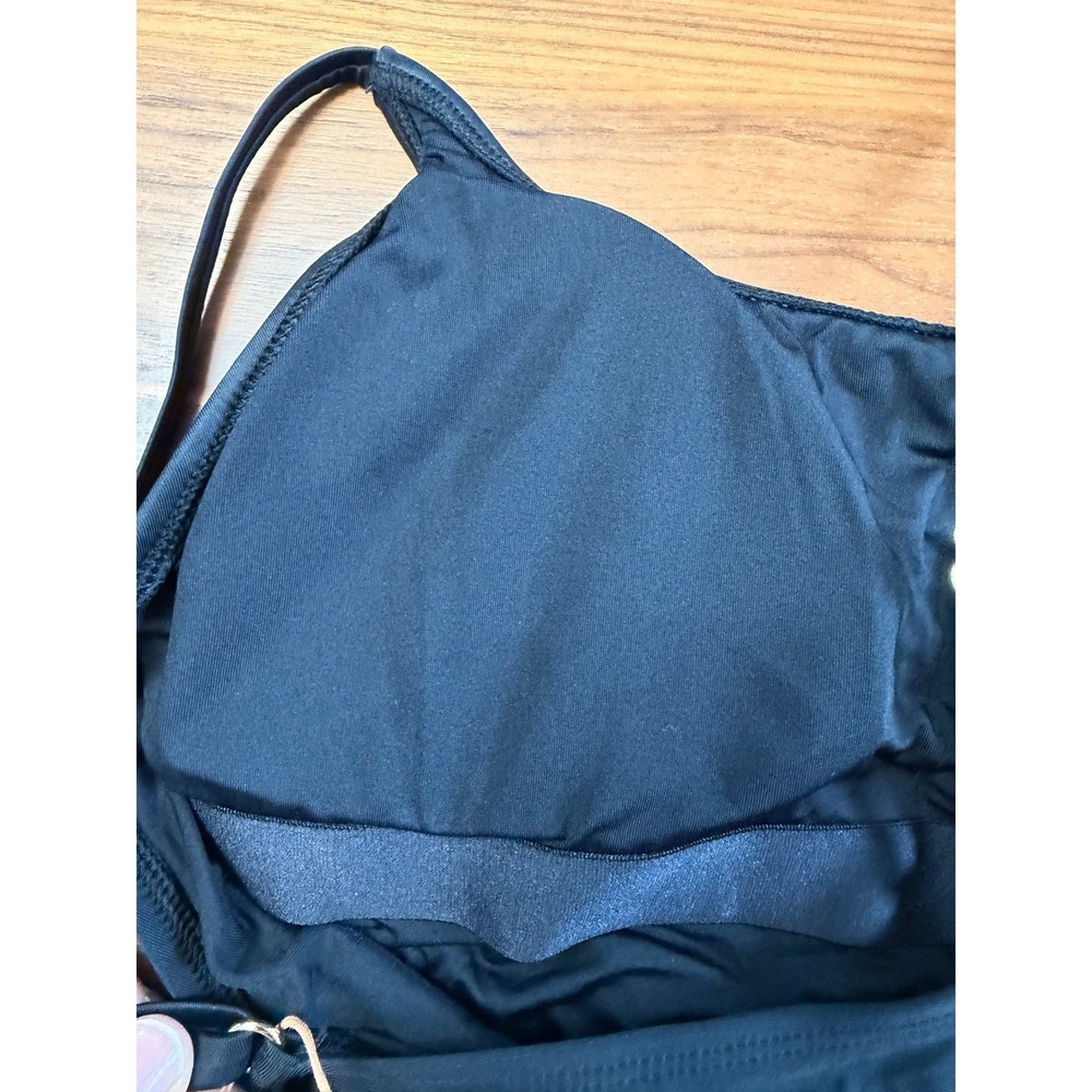New Quince Italian Cami One-Piece Swimsuit Small Black Adjustable Straps - Picture 8 of 9